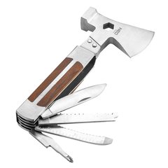 Neo Tools Мультитул, 11в1, молоток, сокира, гайковий ключ, рулетка, викрутка SL і PH, скребок, пила, напилок, ніж, консервний ніж, чохол (63-112) 63-112 фото