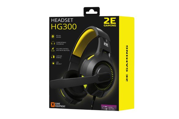 Навушники 2E Gaming HG300 LED 3.5mm Black (2E-HG300BK) 2E-HG300BK фото