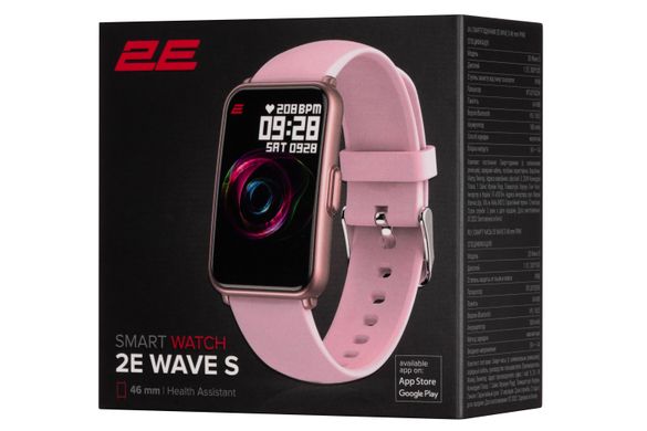 Смарт-часы 2E Wave S 46 mm Pink (2E-CWW11PK) 2E-CWW11PK фото