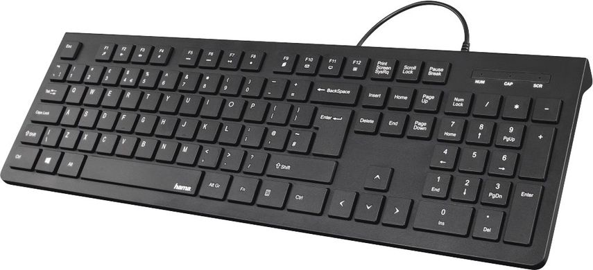 HAMA Клавиатура KC-200 105key, USB-A, EN/UKR, черный (89182681) 89182681 фото
