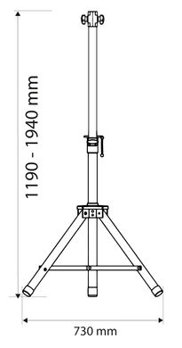 Neo Tools Штатив для инфракрасного обогревателя, 1.1-1.8 м, 2.46кг, для 90-030, 90-031, 90-032 (90-033) 90-033 фото