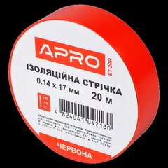 Ізоляційна червона стрічка APRO 0.14х17 мм 20 м 99-00011185 фото