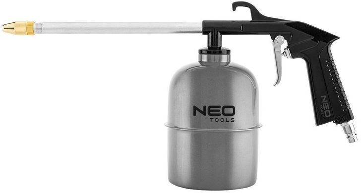 Neo Tools Набор окрасочный, 5шт., пистолет-распылитель, пистолет для продувки, пистолет с манометром, спиральный шланг (14-699) 14-699 фото
