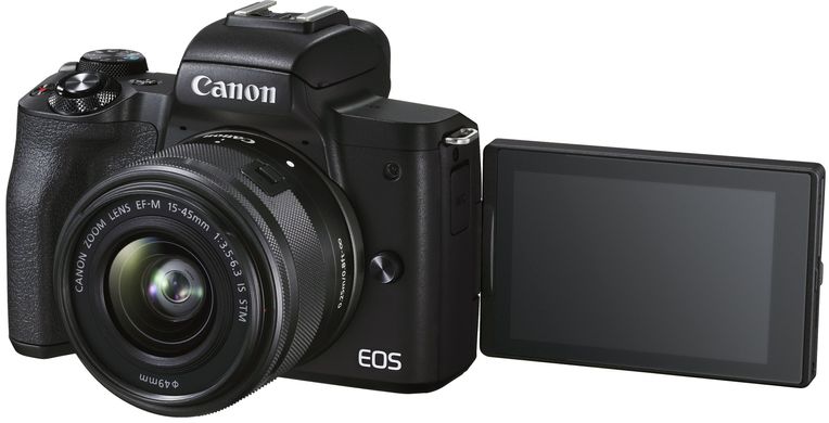 Canon Цифровая фотокамера EOS M50 Mk2 + 15-45 IS STM Kit Black (4728C043) 4728C043 фото