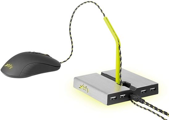 Cherry Xtrfy B1 with 4 USB2.0, Grey-Yellow (XG-B1-LED) XG-B1-LED фото