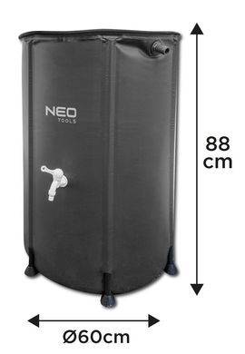 Neo Tools Контейнер для воды, складной, 250л, ПВХ, стойкость к УФ, 3/4 15-951 фото