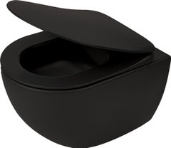 Deante Унитаз подвесной Peonia безобедочный, сиденье в комплекте, черный (CDEDNZPW) CDEDNZPW фото