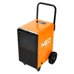 Neo Tools Осушувач повітря промисловий, 750Вт, 180м2, 300 м3/год, 50л/сут, безперервна злива, LCD дисплей, прогр.часу роботи, IP22 (90-160) 90-160 фото