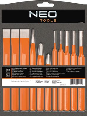Neo Tools 33-062 Набор инструментов (зубил и долот) 12шт.*1 уп. (33-062) 33-062 фото