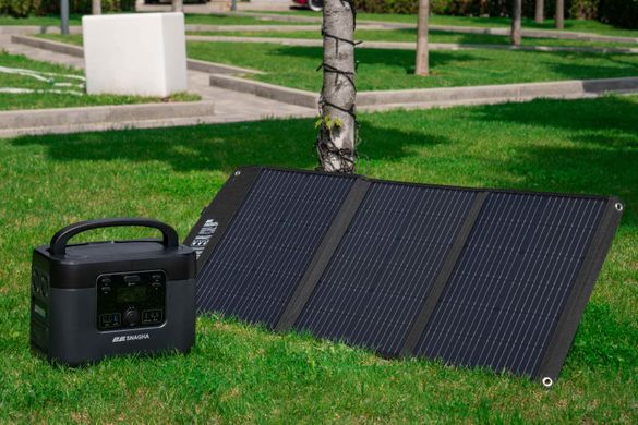 2E Портативная солнечная панель, 100 Вт зарядное устройство, DC, USB-C PD45W, USB-A 24W (2E-LSFC-100) 2E-LSFC-100 фото