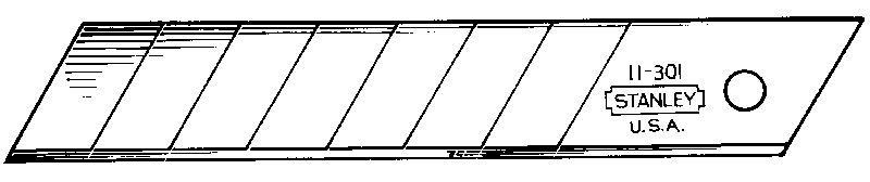 Stanley Лезвие сегментированное, 18мм, толщина 0.55мм, 10шт. (1-11-301) 1-11-301 фото