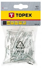 Topex 43E302 Заклепки алюминиевые 3.2 мм x 10 мм, 50 шт.*1 уп. (43E302) 43E302 фото