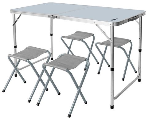 Neo Tools Набор стол и стулья раскладные, стол 120х60х54(74)см, 4 стула, 6.9кг (63-159) 63-159 фото
