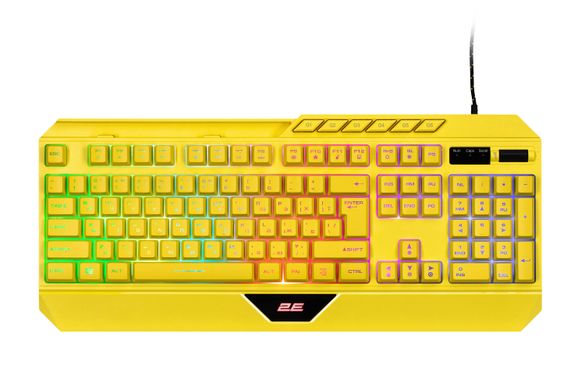 2E Gaming Клавіатура KG315 RGB USB Yellow Ukr (2E-KG315UYW) 2E-KG315UYW фото
