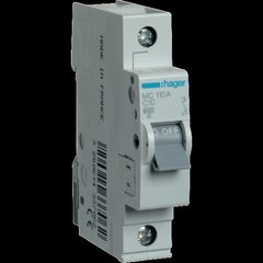 Автоматичний вимикач Hager In=10 А "C" 6kA MC110A 99-00010962 фото