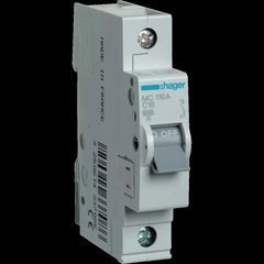 Автоматичний вимикач Hager In=16A C 6kA MC116A 99-00010963 фото