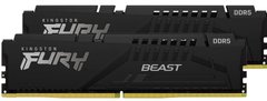 Kingston Пам'ять ПК DDR5 32GB KIT (16GBx2) 5200 FURY Beast Black EXPO (KF552C36BBEK2-32) KF552C36BBEK2-32 фото