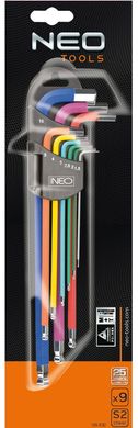Neo Tools 09-512 Ключи шестигранные, 1.5-10 мм, набор 9 шт.*1 уп. (09-512) 09-512 фото