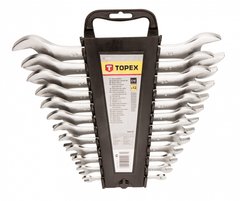 Topex 35D657 Ключ с открытым зевом, двусторонние, 6 x 32 мм, набор 12 шт.*1 уп. (35D657) 35D657 фото
