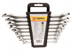 Topex 35D656 Ключ TOPEX с открытым зевом, двусторонние, 6 x 22мм, набор 8 шт. (35D656) 35D656 фото
