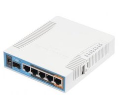 Двохдіапазонна Wi-Fi точка доступу з 5-портами Ethernet для домашнього використання MikroTik hAP ac (RB962UiGS-5HacT2HnT) 99-00001046 фото