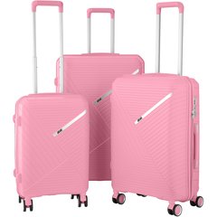 2E Набір пластикових валіз , SIGMA,(L+M+S), 4 колеса, рожевий (2E-SPPS-SET3-PK) 2E-SPPS-SET3-PK фото