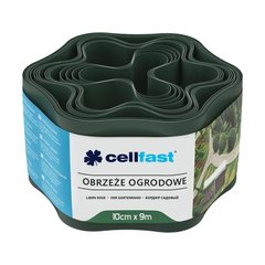 Cellfast Стрічка газонна, бордюрна, хвиляста, 10см x 9м, темно-зелена (30-021H) 30-021H фото