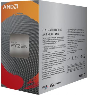 AMD Ryzen 3 [Центральний процесор Ryzen 3 3200G 4C/4T 3.6/4.0GHz Boost 4Mb Radeon Vega 8 GPU Picasso AM4 65W Box] (YD3200C5FHBOX) YD3200C5FHBOX фото