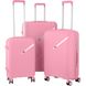 2E Набор пластиковых чемоданов , SIGMA,(L+M+S), 4 колеса, розовый (2E-SPPS-SET3-PK) 2E-SPPS-SET3-PK фото 1