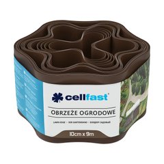 Cellfast Лента газонная, бордюрная, волнистая, 10см x 9м, коричневый (30-011H) 30-011H фото