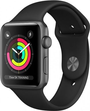 Apple Watch Series 3 GPS 42mm Space Grey Aluminum Case with Black Sport Band MTF32 US 138237185 фото