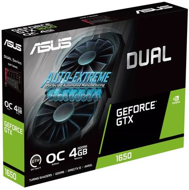 ASUS Видеокарта GeForce GTX 1650 4GB GDDR6 OC DUAL DUAL-GTX1650-O4GD6-P-V2 (90YV0GX8-M0NA00) 90YV0GX8-M0NA00 фото