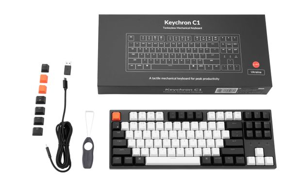 Keychron Клавиатура C1 Wired 87 Key Gateron Switch RGB Red (C1B1_KEYCHRON) C1B1_KEYCHRON фото