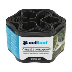 Cellfast Стрічка газонна, бордюрна, хвиляста, 10см x 9м, чорна (30-031H) 30-031H фото