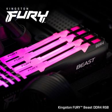 Kingston Память к ПК DDR4 3200 16GB KIT (8GBx2) FURY Beast RGB (KF432C16BBAK2/16) KF432C16BBAK2/16 фото