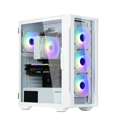 Zalman Корпус I3 Neo TG, без БП, 1xUSB3.0, 2xUSB2.0, 4x120mm RGB fans, TG Side/Front Panel, ATX, белый (I3NEOTGWHITE) I3NEOTGWHITE фото
