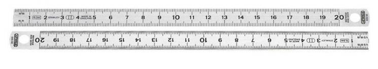Stanley Линейка, гибкая двухсторонняя, нерж. сталь, 200х13мм, 2 метрические шкалы (1-35-522) 1-35-522 фото