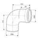 Bosch Отвод FC-SE80-87 на 87° для конденсационных котлов, диаметр 80 мм (7738112654) 7738112654 фото 2