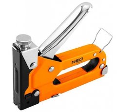 Neo Tools Степлер, 3 в 1, 4-14 мм, тип скоб G, L, E, регулювання забивання скоб (16-031) 16-031 фото
