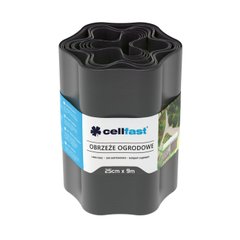 Cellfast Лента газонная, бордюрная, волнистая, 25см x 9м, графит (30-054) 30-054 фото