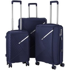 2E Набір пластикових валіз , SIGMA,(L+M+S), 4 колеса, темно-синій (2E-SPPS-SET3-NV) 2E-SPPS-SET3-NV фото