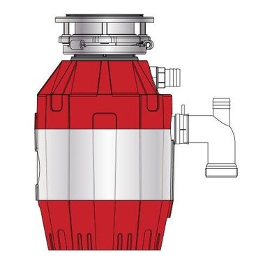 Подрібнювач харчових відходів Franke Turbo Elite TE-50, 2600 про мін, 0.5л.с. (134.0535.229) 134.0535.229 фото