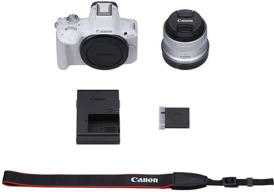 Canon Цифровая фотокамера EOS R50 + RF-S 18-45 IS STM White (5812C030) 5812C030 фото