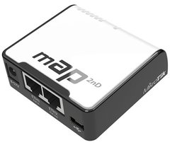 2.4GHz Wi-Fi точка доступу з 2-портами Ethernet для домашнього використання MikroTik mAP (RBmAP2nD) 99-00002992 фото