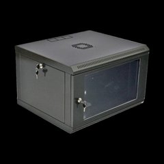 Шкаф 19", 600x500x373мм (Ш*Г*В), эконом, акриловое стекло, черный 6U 99-00006974 фото