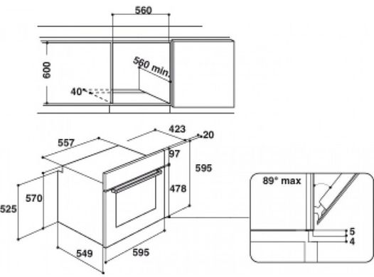 Вбудована духова шафа indesit IFW6530BL IFW6530BL фото