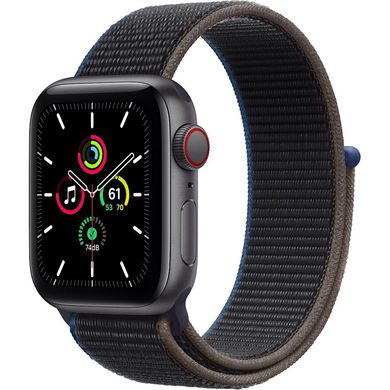 Apple Watch SE GPS + Cellular 40mm Space Gray Aluminium Case with Charcoal Sport Loop MYEE2 US 2-047243 фото