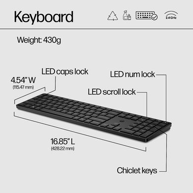 HP Клавиатура 450 Programmable WL UKR black (4R184AA) 4R184AA фото