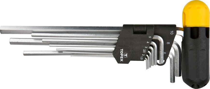 Topex 35D962 Ключи шестигранные HEX 1.5-10 мм, набор 9 шт. (35D962) 35D962 фото