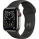 Apple Watch Series 6 GPS + Cellular 40mm Graphite Stainless Steel Case with Black Sport Band M02Y3 222-046322 фото 1